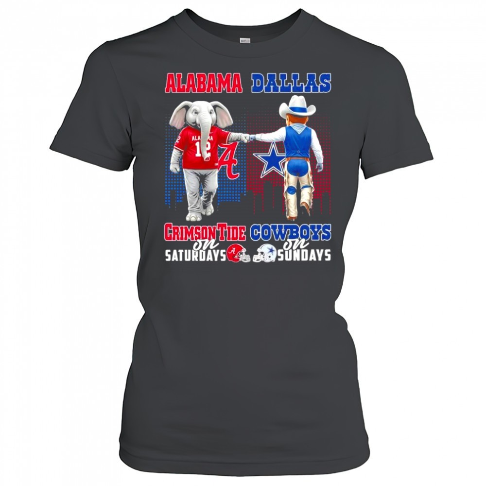 the-alabama-crimson-tide-on-saturday-and-dallas-cowboys-on-sundays-mascots-colle-povhagrf The Alabama Crimson Tide on Saturday and Dallas Cowboys on Sundays mascots college shirt