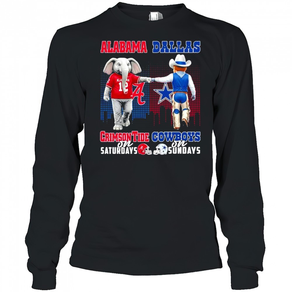 the-alabama-crimson-tide-on-saturday-and-dallas-cowboys-on-sundays-mascots-colle-povhagrf The Alabama Crimson Tide on Saturday and Dallas Cowboys on Sundays mascots college shirt