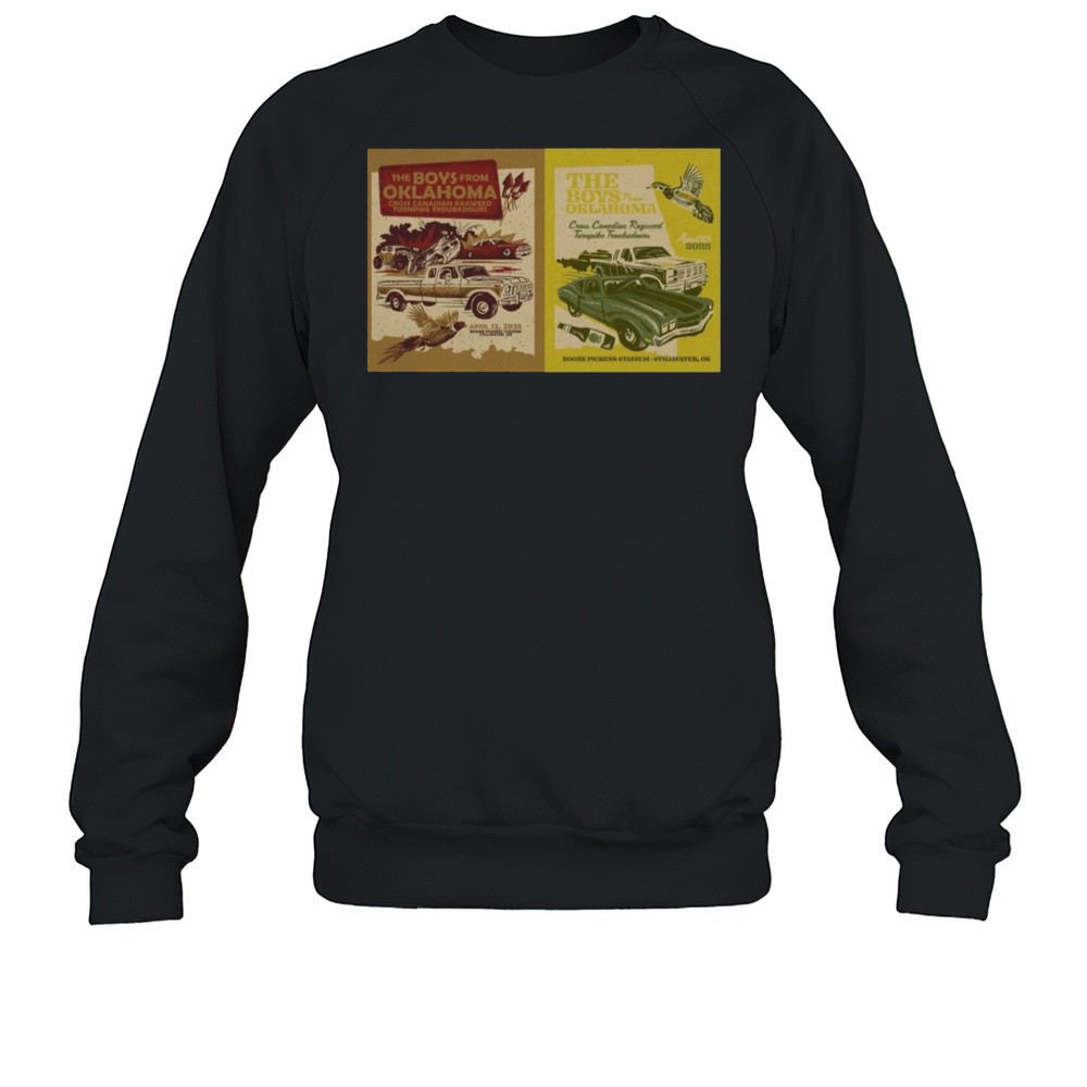 The Boys From Oklahoma April 12-13 2025 Boone Pickens Stadium Stillwater OK Poster T-shirt
