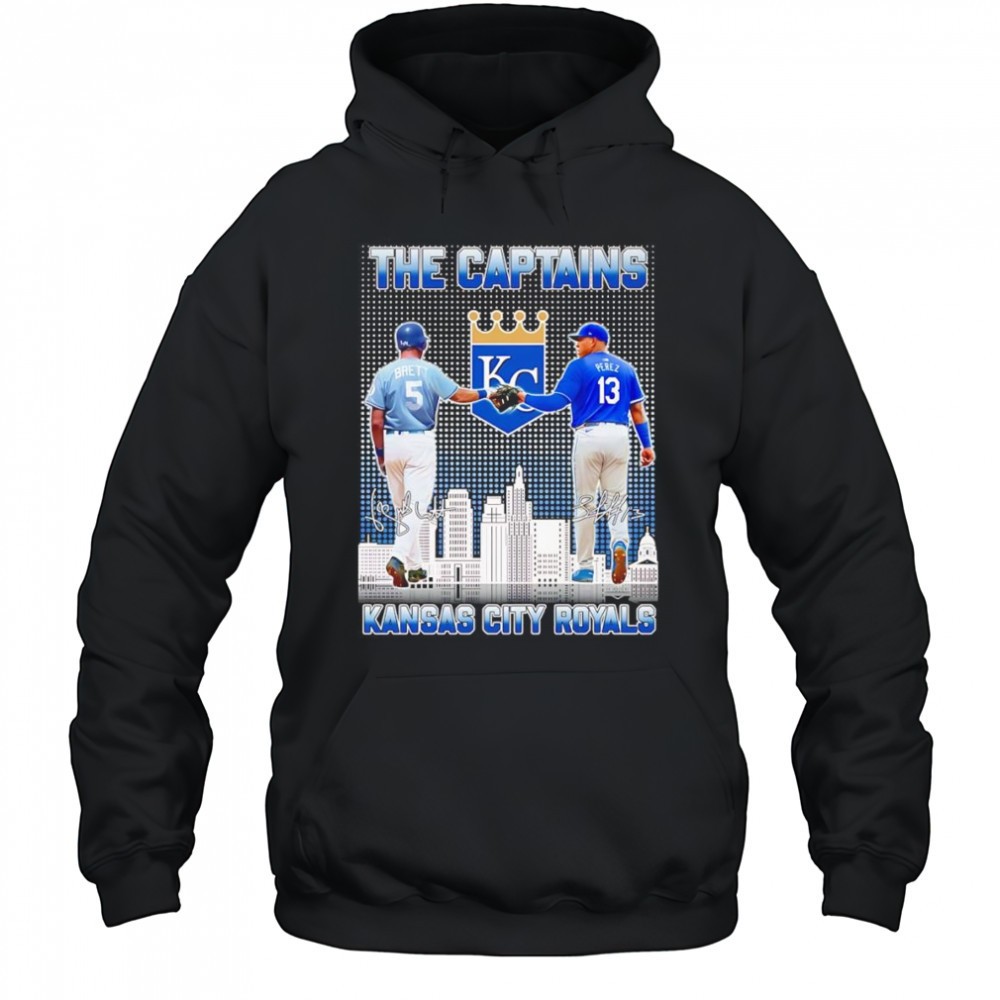 The Captains George Brett and Salvador Perez Kansas City Royals signature shirt