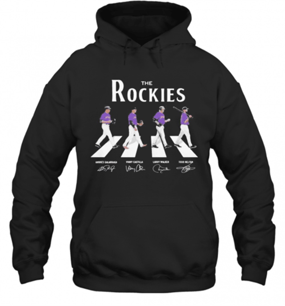 The Colorado Rockies Baseball Abbey Road Signatures T-Shirt