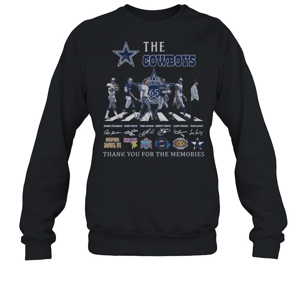 The Cowboys 65th 1960-2025 Thank You For The Memories Signatures Walking Shirt