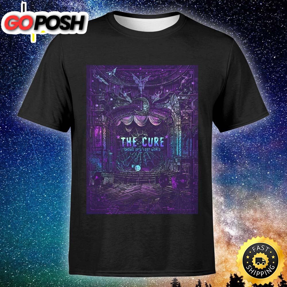 The Cure Boston June 18 Tour 2025 Rainbow Foil Unisex T-Shirt