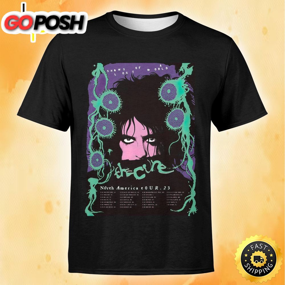The Cure Shows of a Lost World Tour 2025 Poster Lavender – Mint Unisex T-shirt