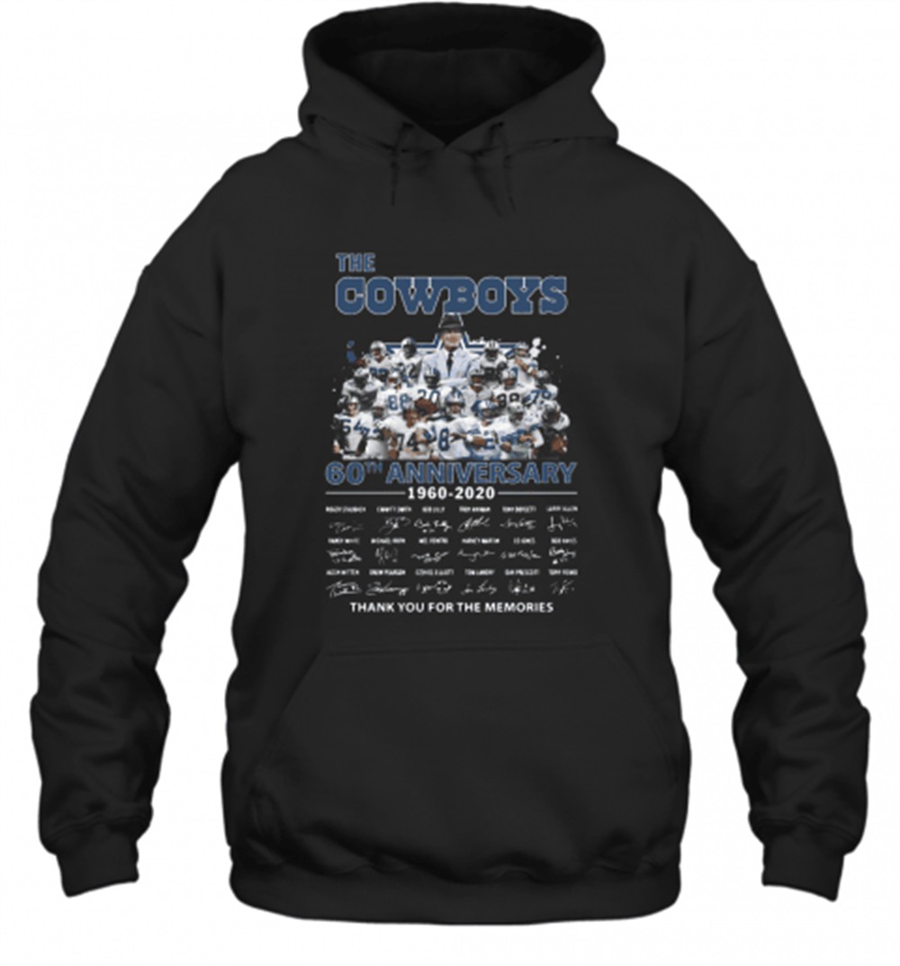 The Dallas Cowboys 60Th Anniversary 1960 2020 Signature Thank You For The Memories T-Shirt