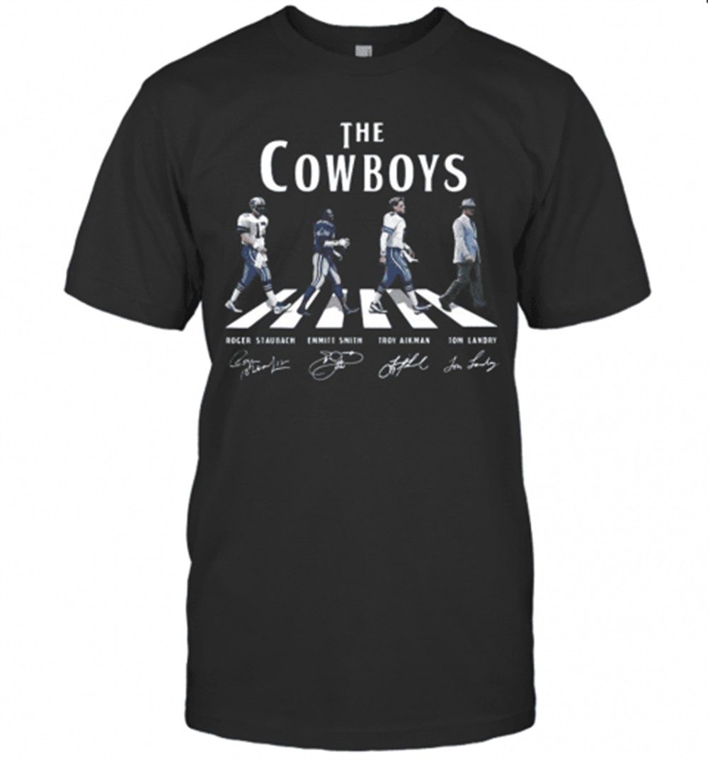 The Dallas Cowboys Football Team Abbey Road Signatures T-Shirt