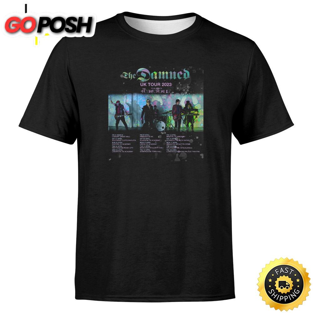 The Damned Announce Uk Tour 2025 With Special Guests The Nightingales T-shirt