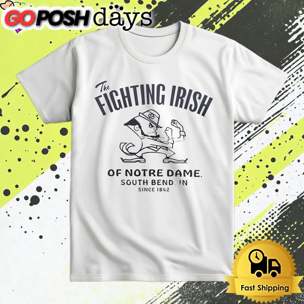 The Fighting Irish Of Notre Dame Logo Mascot T Shirt