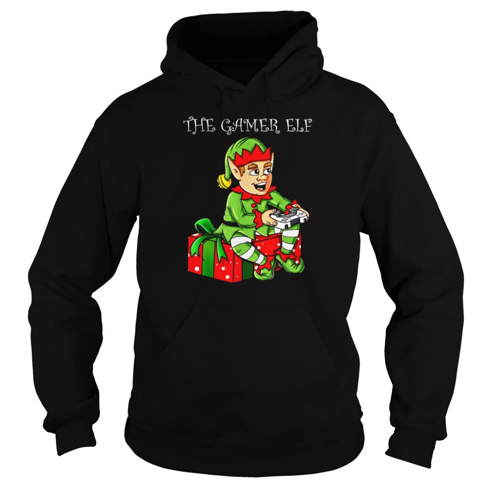 The Gamer Elf Christmas Boysns Gaming Xmas shirt