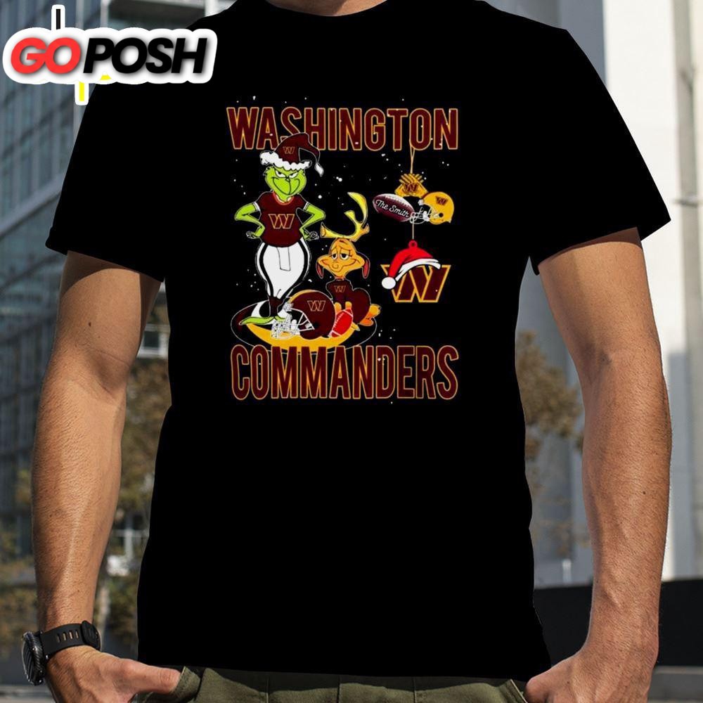 The Grinch And Dog Washington Commanders Ornament Christmas T-shirts