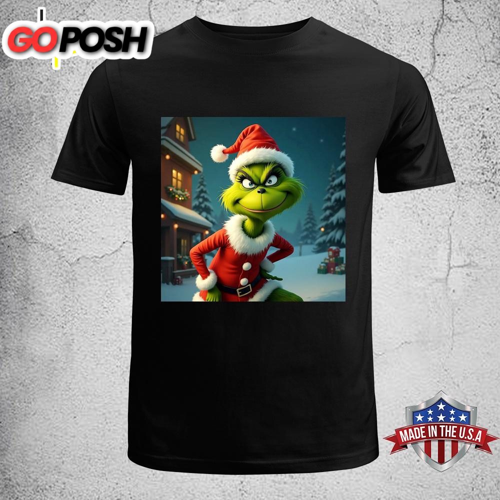 The Grinch in a Santa Costume Unisex T-Shirt