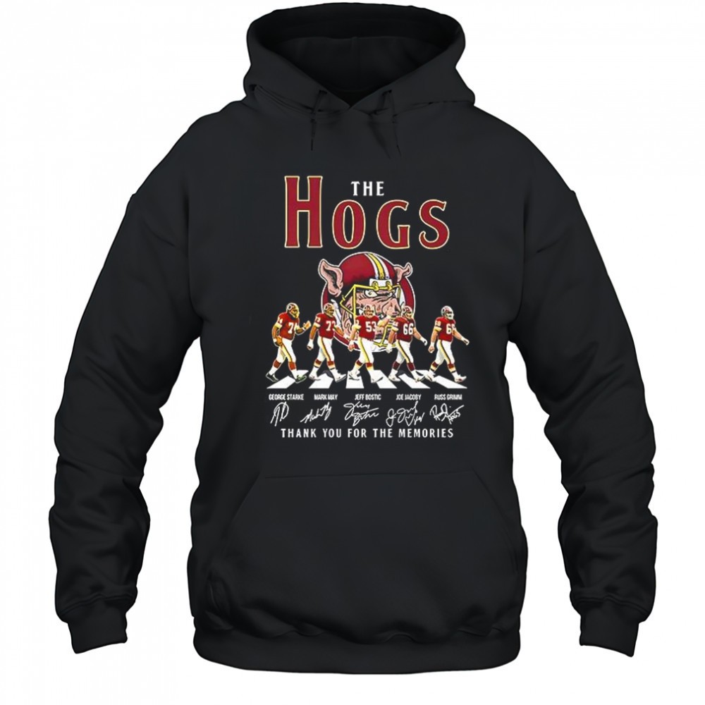 The Hogs Arkansas Razorbacks Abbey Road thank you for the memories shirt