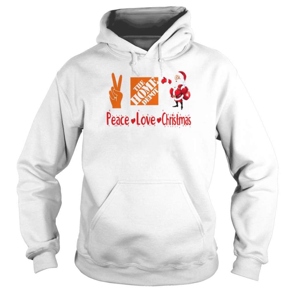 The home depot peace love christmas shirt