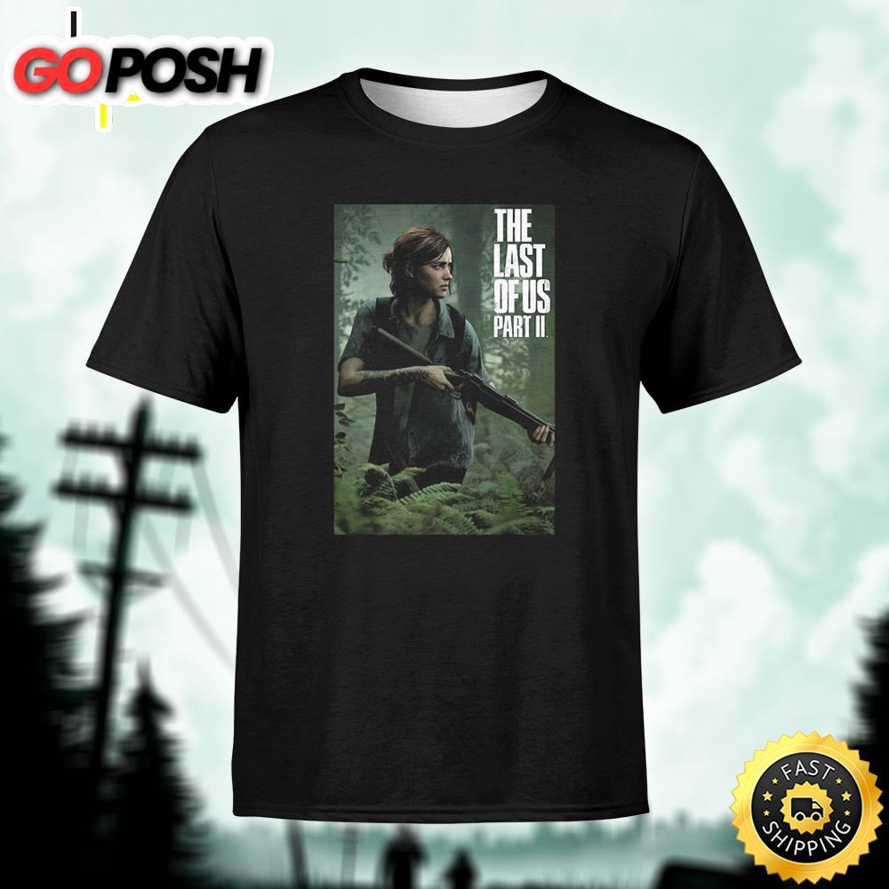 The Last Of Us 2 Ellie Poster Unisex Black T-Shirt