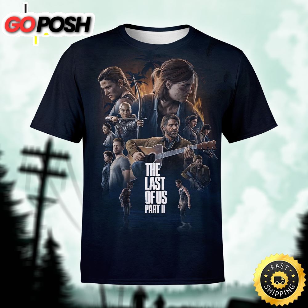 The Last Of Us Part Ii 2025 Poster Unisex Black T-Shirt