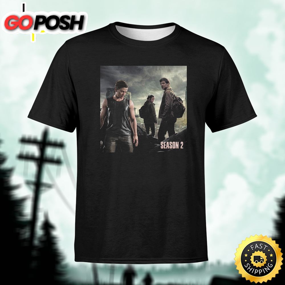The Last Of Us Season 2 Poster Movie Unisex Black T-Shirt