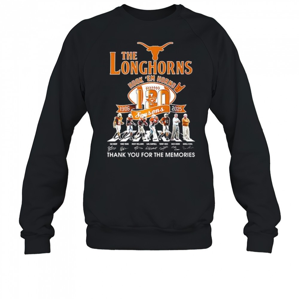 the-longhorns-hook-em-horns-120-seasons-1906-2025-thank-you-for-the-memories-shi-pfozrjda The Longhorns hook em horns 120 seasons 1906 2025 thank you for the memories shirt
