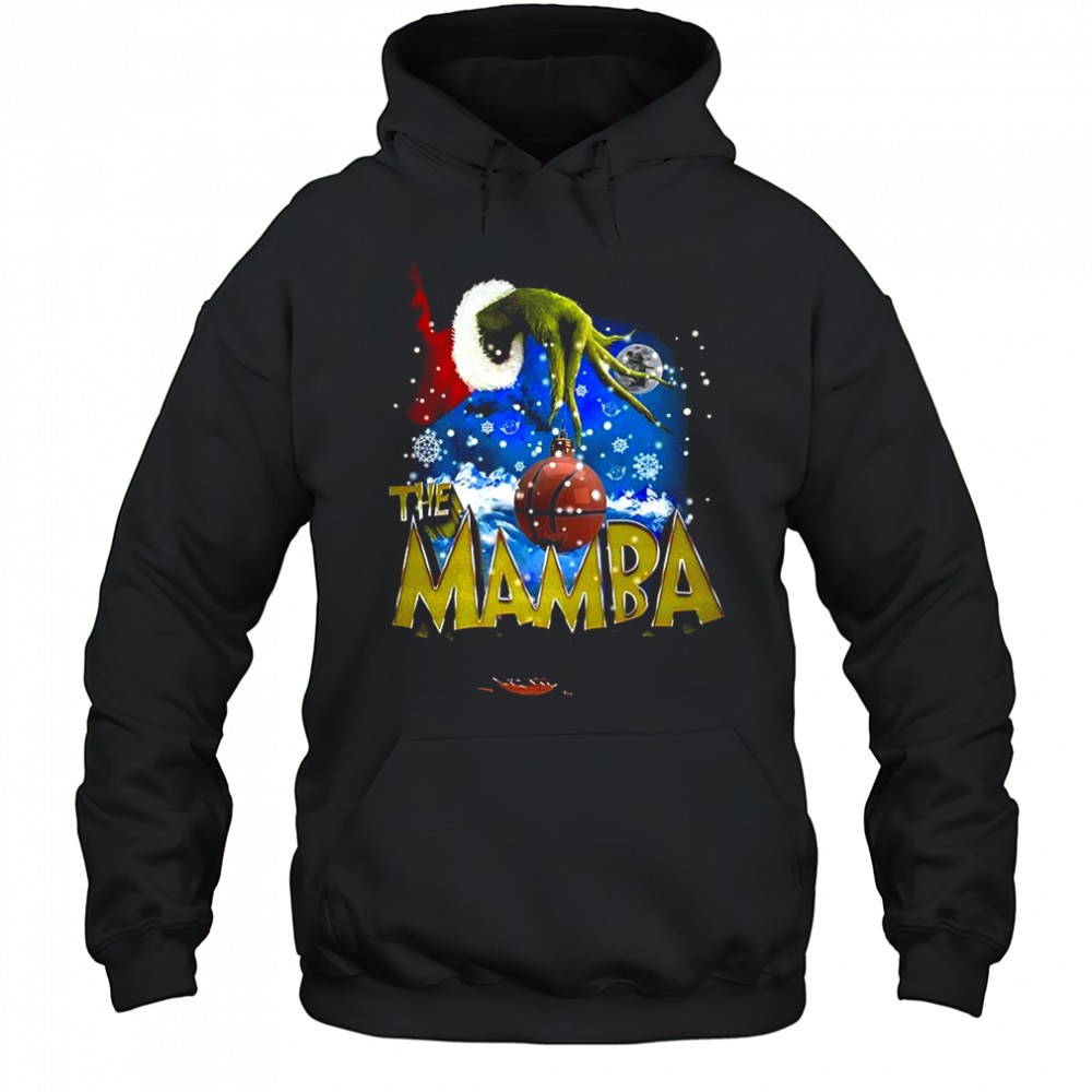 The Mamba X Grinch hand bauble basketball Christmas shirt