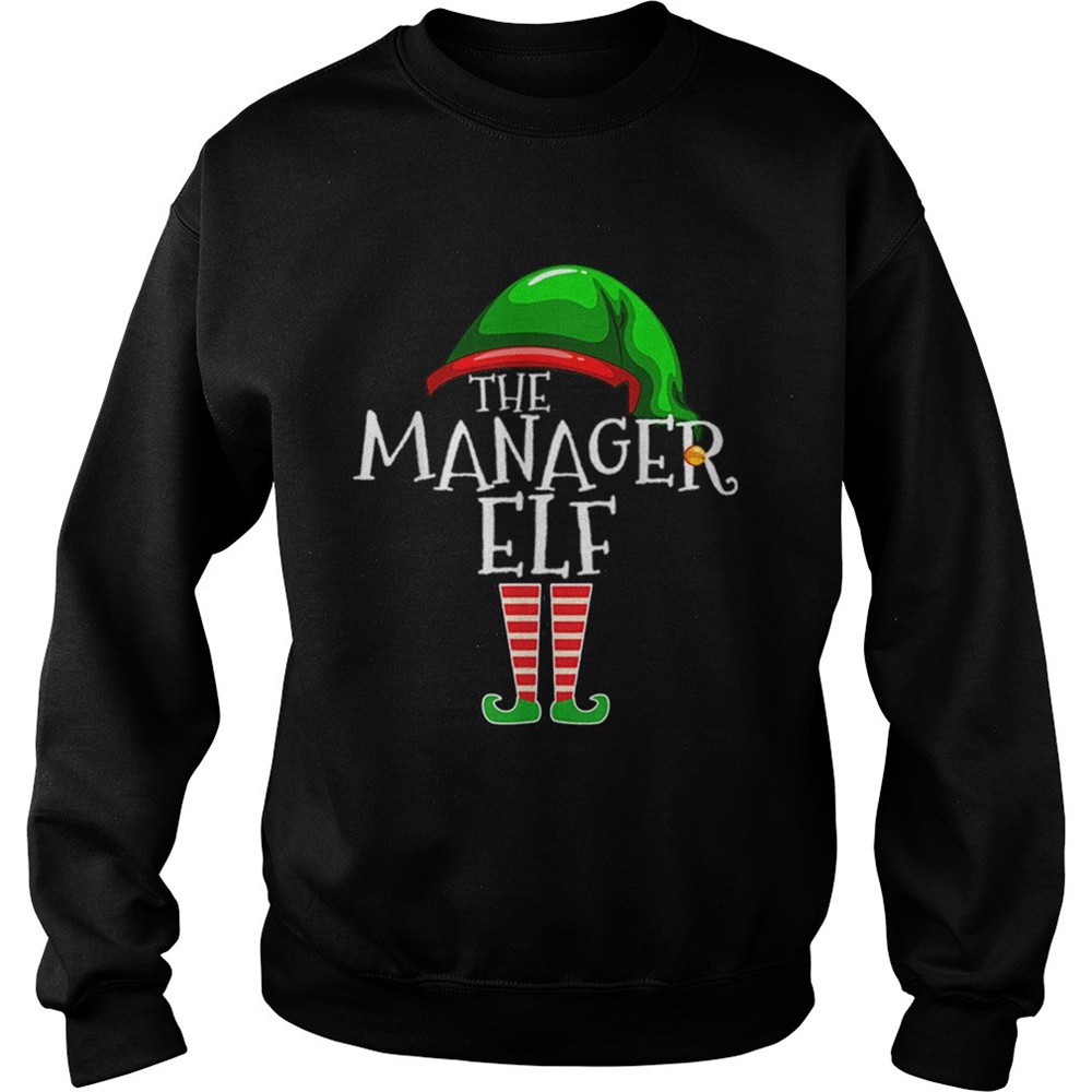 The Manager Elf Group Matching Family Christmas Gifts Boss shirt