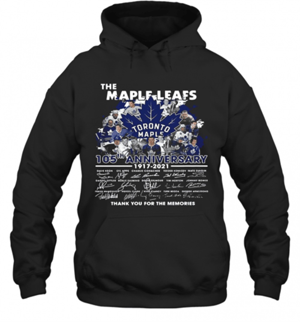 The Maple Leafs Toronto Maple Leafs 105Tha Anniversary 1917 2020 Thank You For The Memories Signatures T-Shirt
