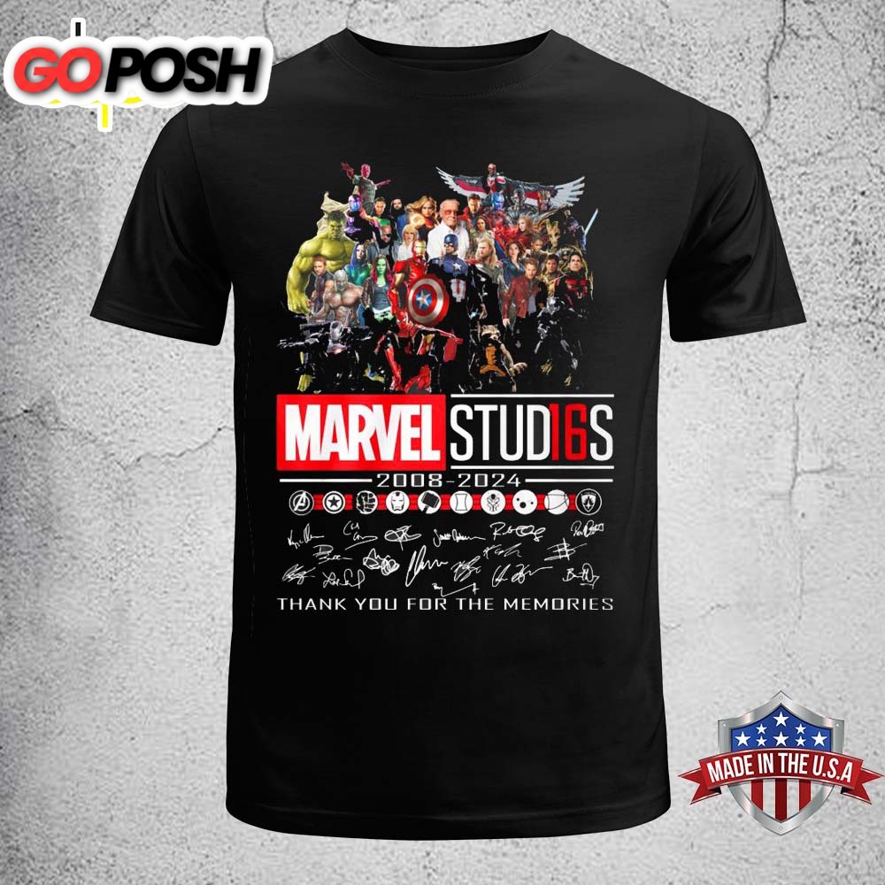 The Marvel Stud16s 2008-2025 Thank For The Memories Unisex T-Shirts