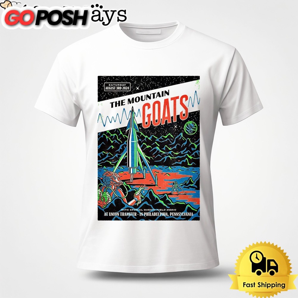 The Mountain Goats Field Medic At Union Transfer in Philadelphia PA On August 3 2024 Unisex T-Shirt