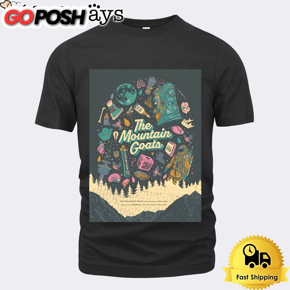 The Mountain Goats Live At District Music Hall Norwalk CT On July 29 2024 Unisex T-Shirt
