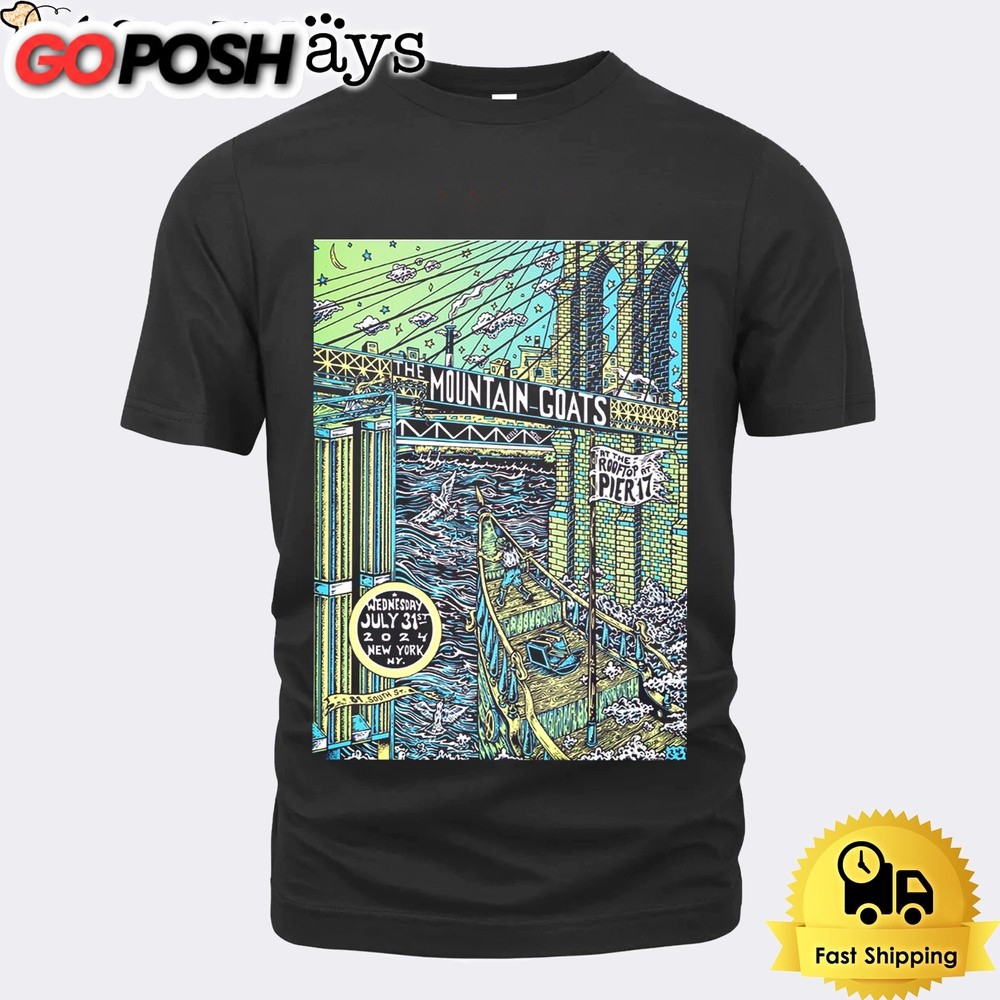 The Mountain Goats The Rooftop At Pier 17 In New York NY On July 31 2024 Unisex T-Shirt