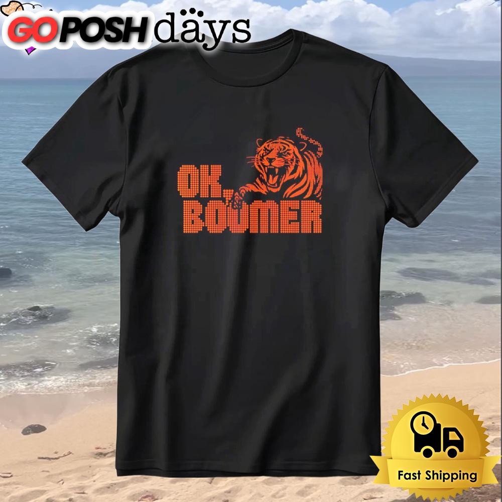 The OK Boomer Football Tiger T-Shirt