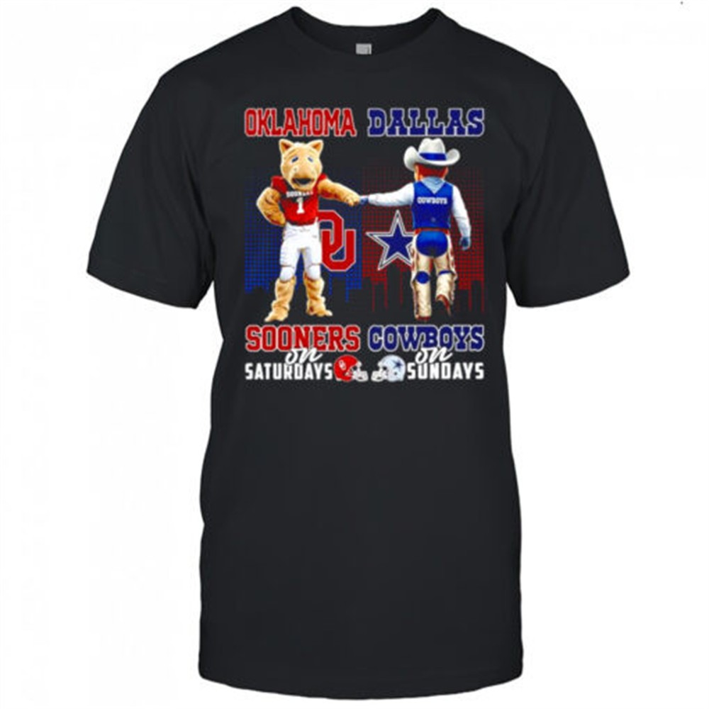 the-oklahoma-sooners-on-saturdays-and-dallas-cowboys-on-sundays-mascots-college-bj70twga The Oklahoma Sooners on Saturdays and Dallas Cowboys on Sundays mascots college shirt