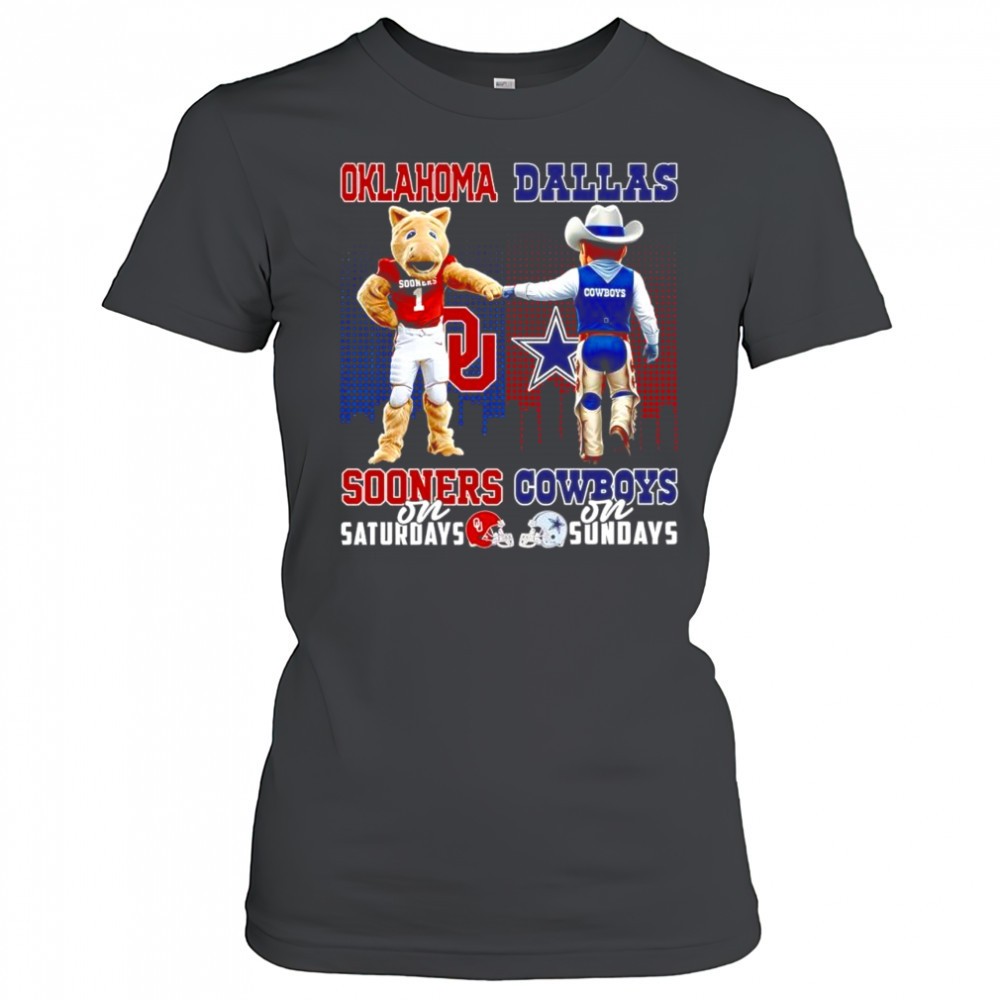 the-oklahoma-sooners-on-saturdays-and-dallas-cowboys-on-sundays-mascots-college-bj70twga The Oklahoma Sooners on Saturdays and Dallas Cowboys on Sundays mascots college shirt
