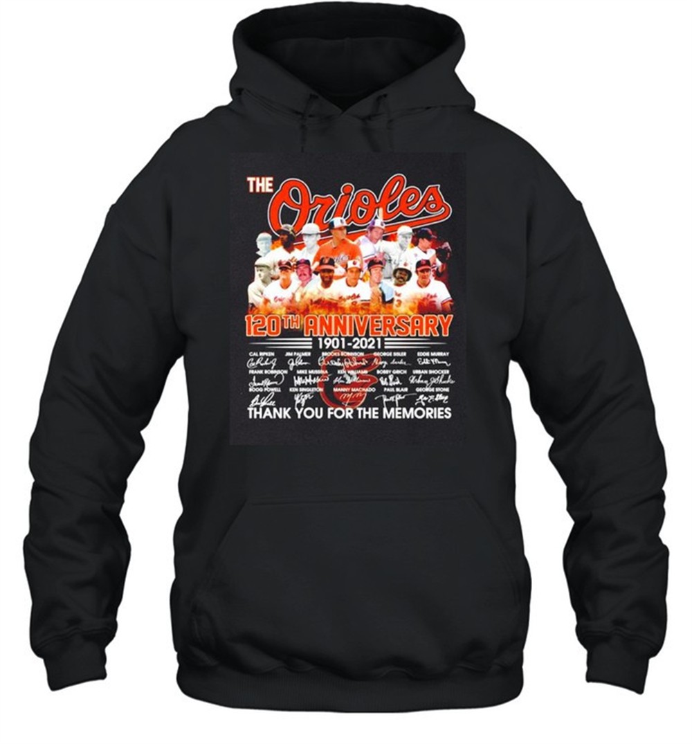 The Orioles 120th anniversary 1901-2021 signatures shirt