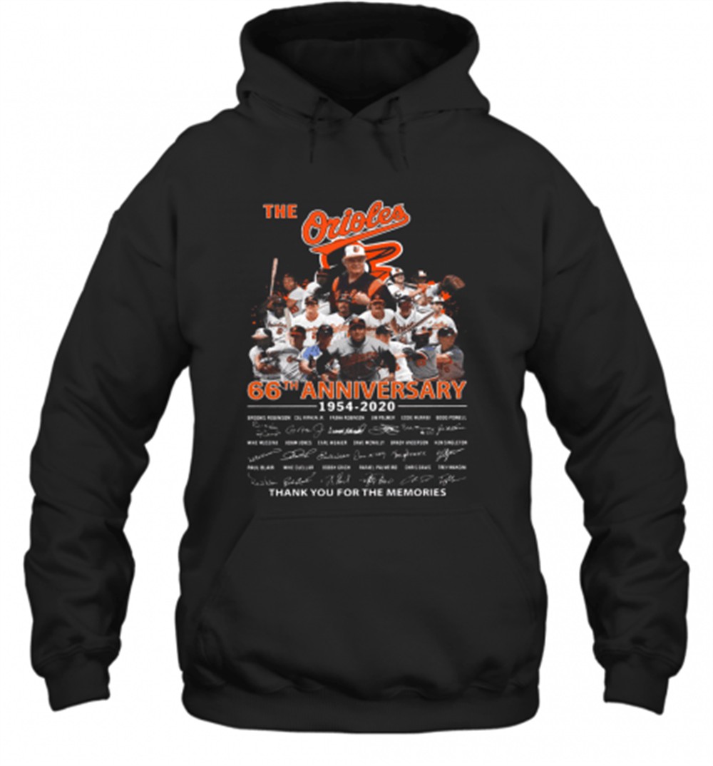 The Orioles 66Th Anniversary 1954 2020 Signature Thank You For The Memories T-Shirt