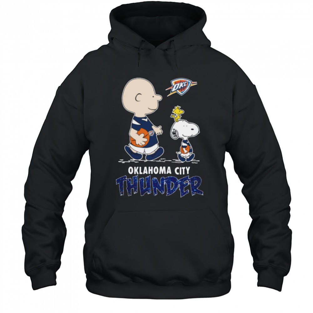 The Peanuts Characters X Oklahoma City Thunder Basketball Shirt
