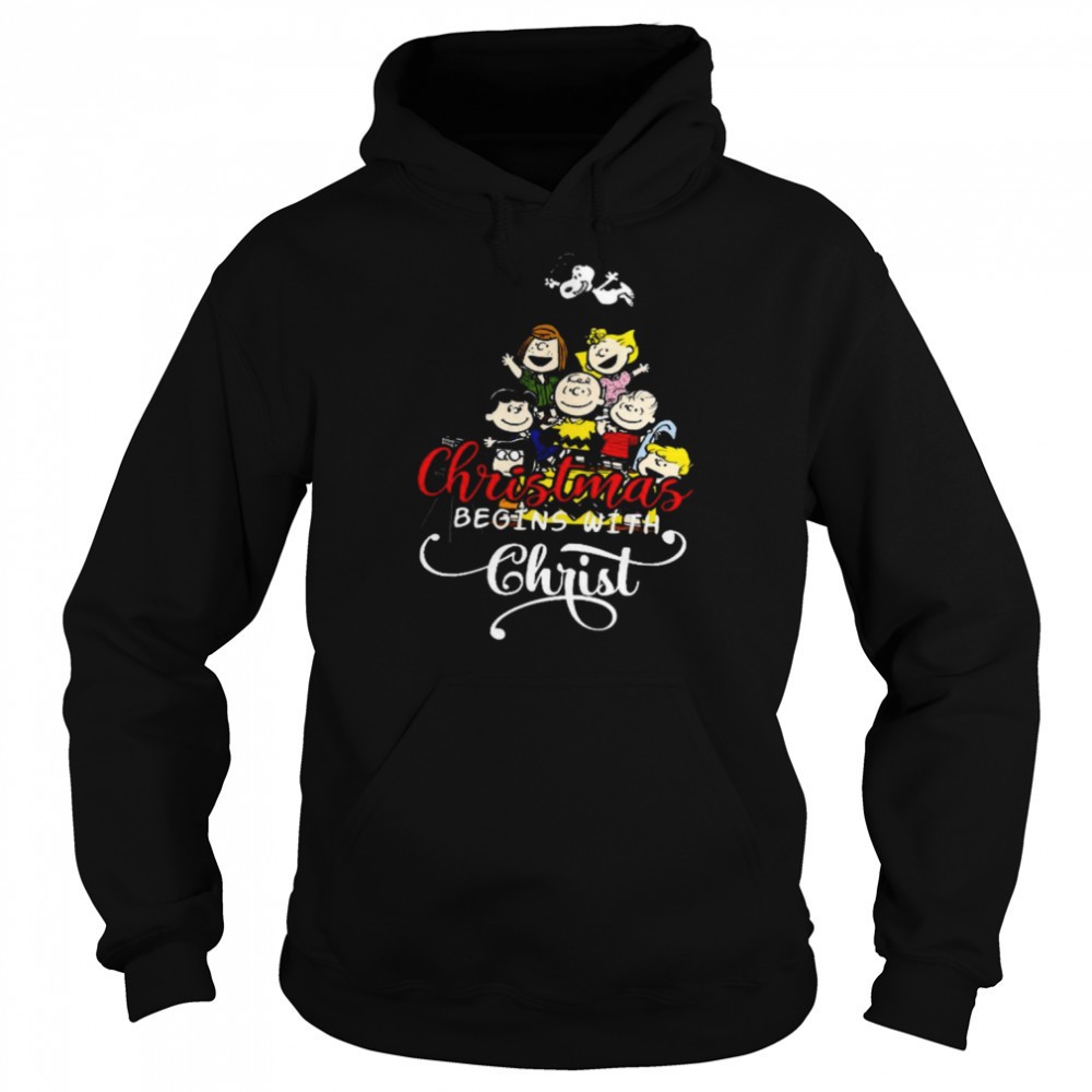 The Peanuts Christmas Begins With Christ Shirt