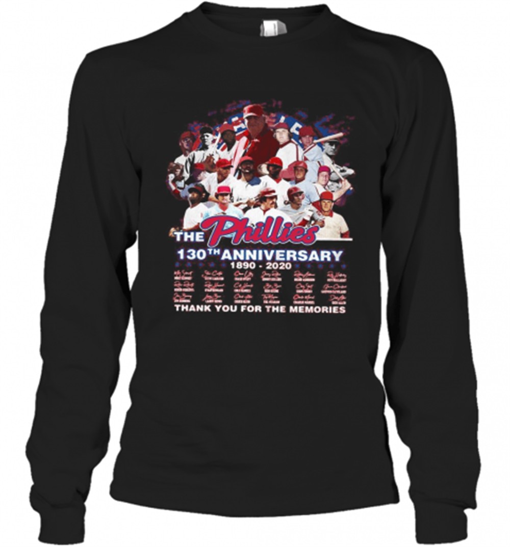 the-philadelphia-phillies-130th-anniversary-1890-2020-thank-you-for-the-memories-g31gyb4n The Philadelphia Phillies 130Th Anniversary 1890 2020 Thank You For The Memories Signatures T-Shirt