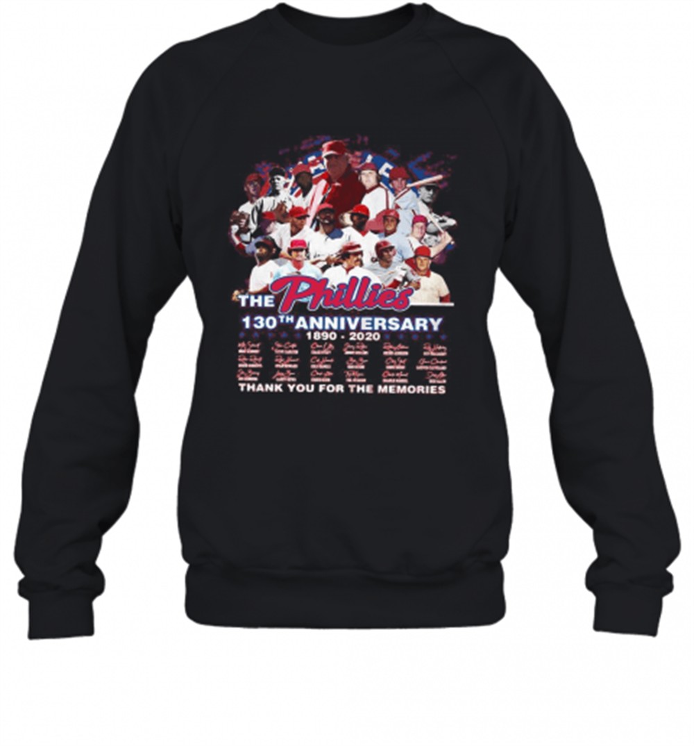 the-philadelphia-phillies-130th-anniversary-1890-2020-thank-you-for-the-memories-g31gyb4n The Philadelphia Phillies 130Th Anniversary 1890 2020 Thank You For The Memories Signatures T-Shirt