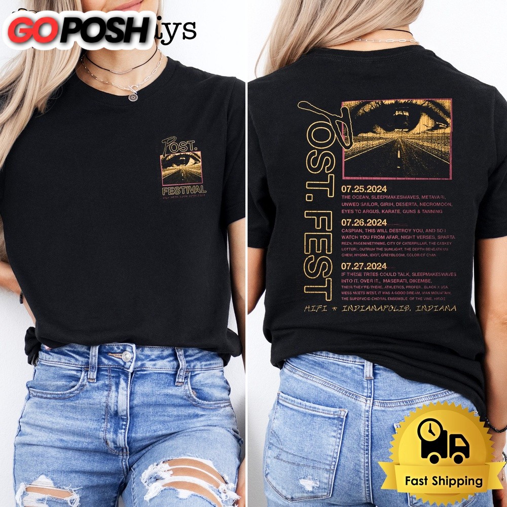 The Post Festival 2024 Eye Logo Indianapolis Indiana From From 25-27 July Unisex T-Shirt