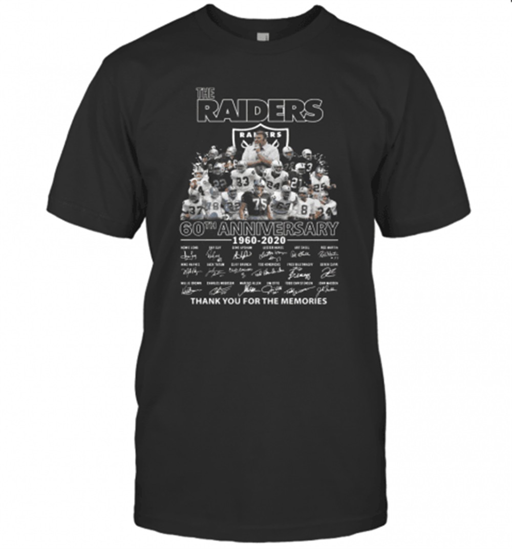 the-raiders-60th-anniversary-1960-2020-thank-you-for-the-memories-t-shirt-rbykxk41 The Raiders 60Th Anniversary 1960 2020 Thank You For The Memories T-Shirt