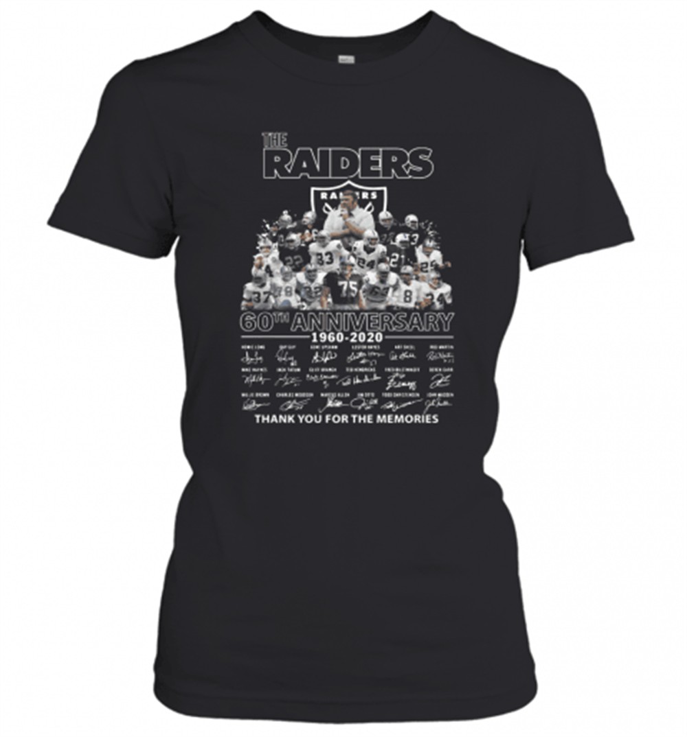 the-raiders-60th-anniversary-1960-2020-thank-you-for-the-memories-t-shirt-rbykxk41 The Raiders 60Th Anniversary 1960 2020 Thank You For The Memories T-Shirt