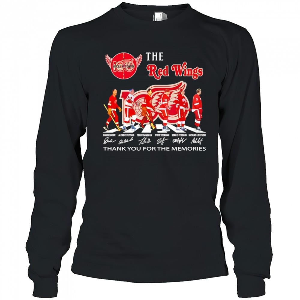 the-red-wings-100-years-of-hockeytown-thank-you-for-the-memories-shirt-vamlolf9 The Red Wings 100 years of Hockeytown thank you for the memories shirt