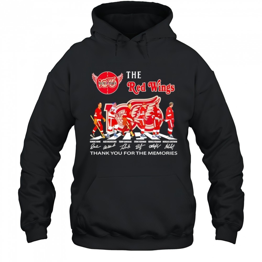 The Red Wings 100 years of Hockeytown thank you for the memories shirt