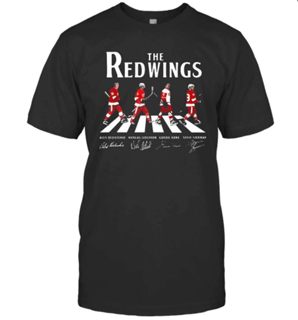 The Red Wings Hockey Team Abbey Road Signatures T-Shirt