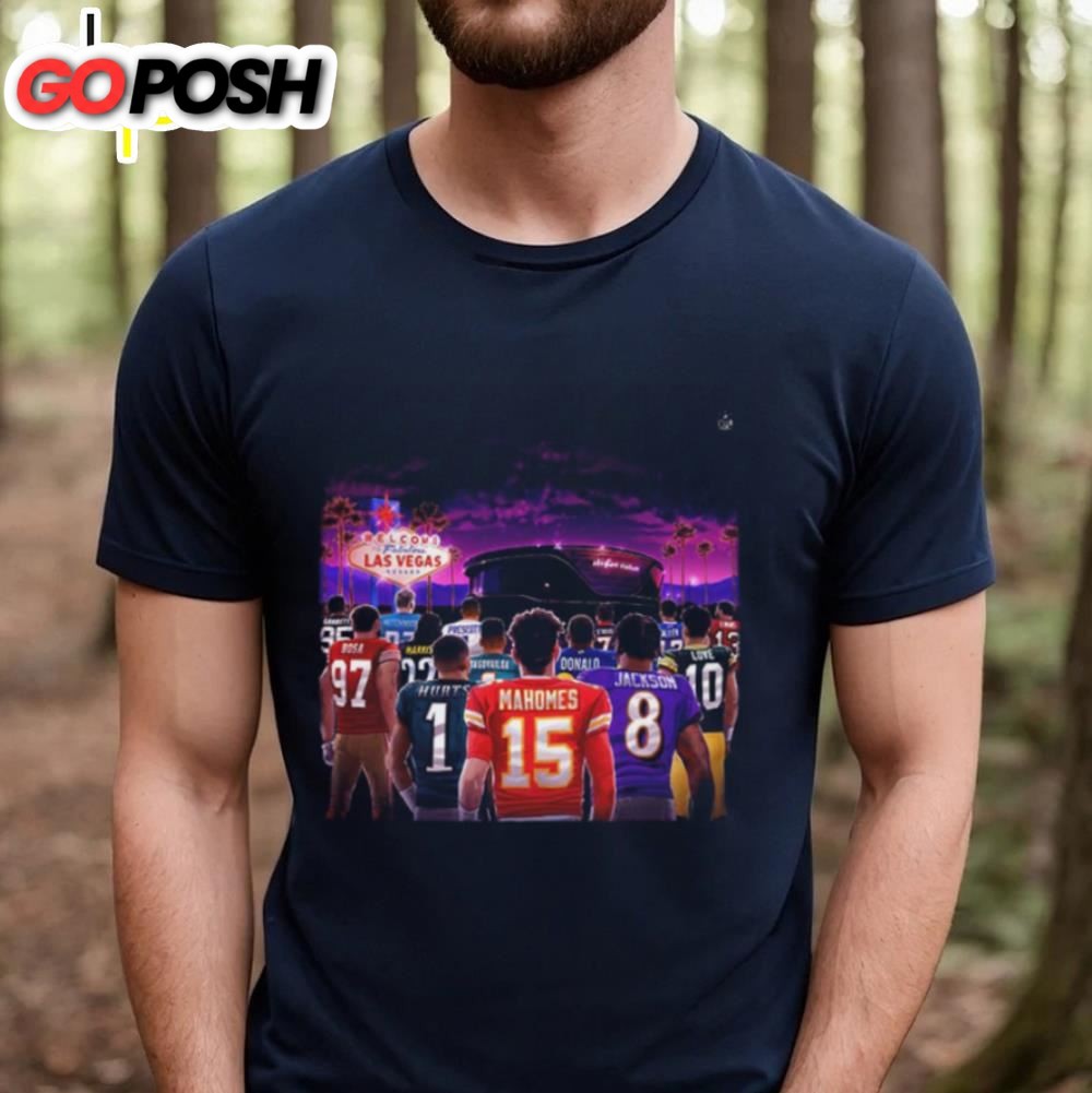The Road To Super Bowl Lviii Las Vegas Nfl Playoffs Season 2025 2025 Poster Unisex T Shirt
