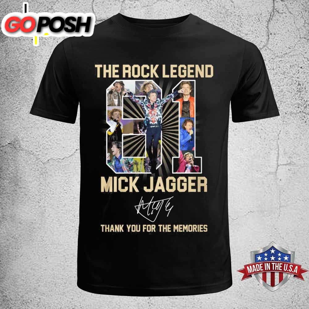 The Rock Legend Mick Jagger Thank You For The Memories T-Shirt