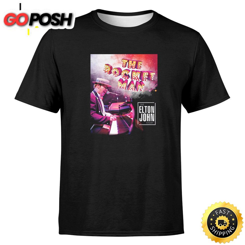 The Rocket Man A Tribute To Sir Elton John Tour 2025 Unisex Black T-shirt