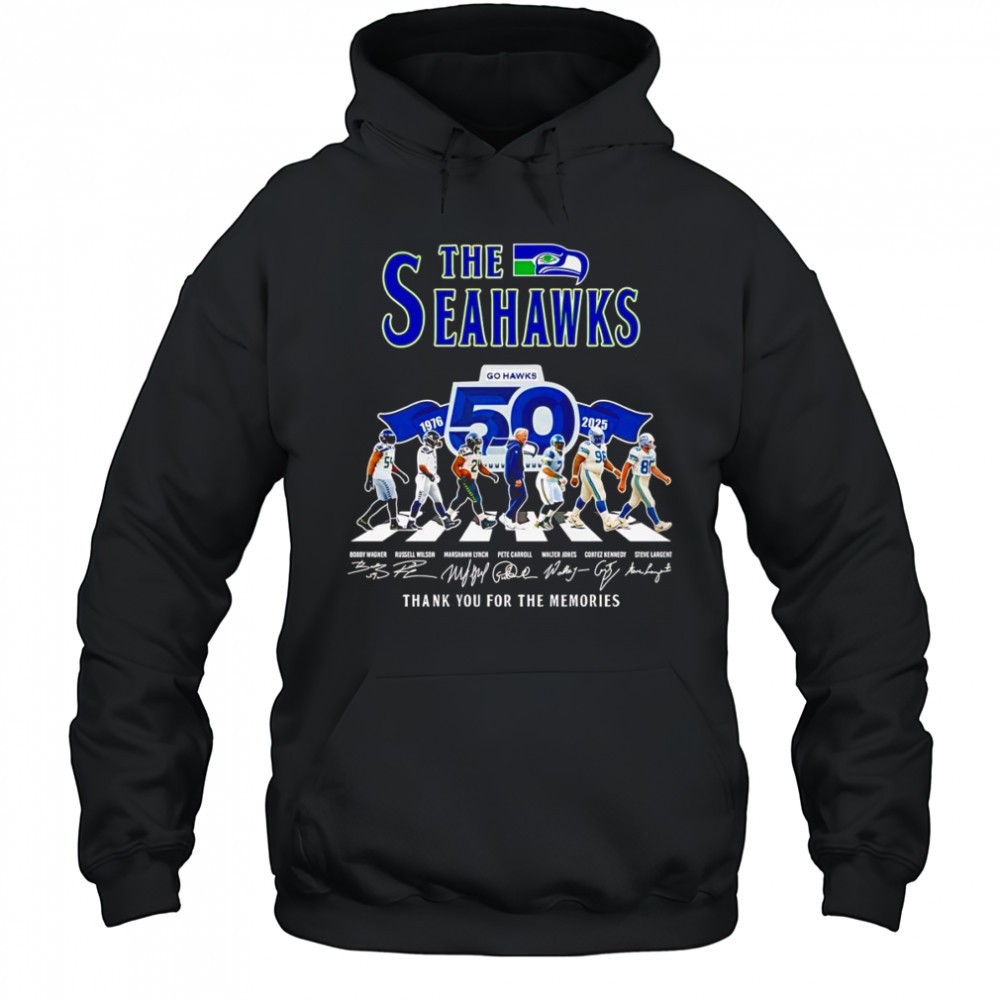 The Seahawks 1976 2025 Abbey Road thank you for the memories shirt