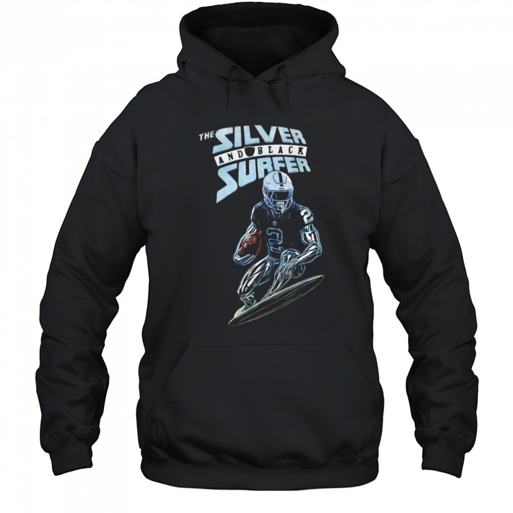 The silver and black surfer shirt