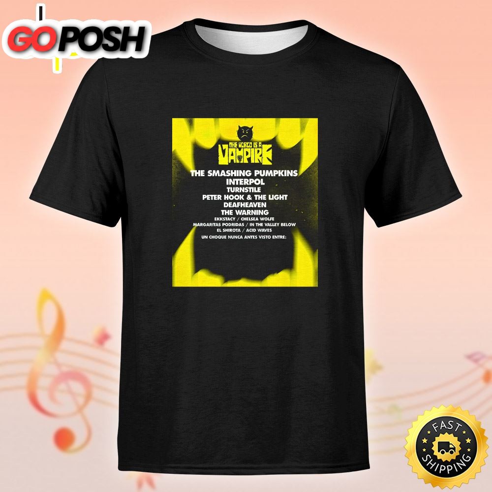 The Smashing Pumpkins Encabeza Nuevo Festival 2025 Unisex T-shirt