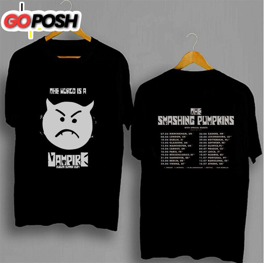 The Smashing Pumpkins The World Is A Vampire Europe Summer Tour 2024 Shirt